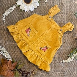 Nicole Miller New York Corduroy and Embroidered Shortall Dress with Pockets